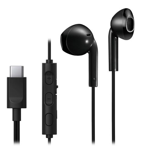 JVC - Écouteurs Intra-Auriculaires USB Type-C avec Microphone et Télécommande Intégré, Noir