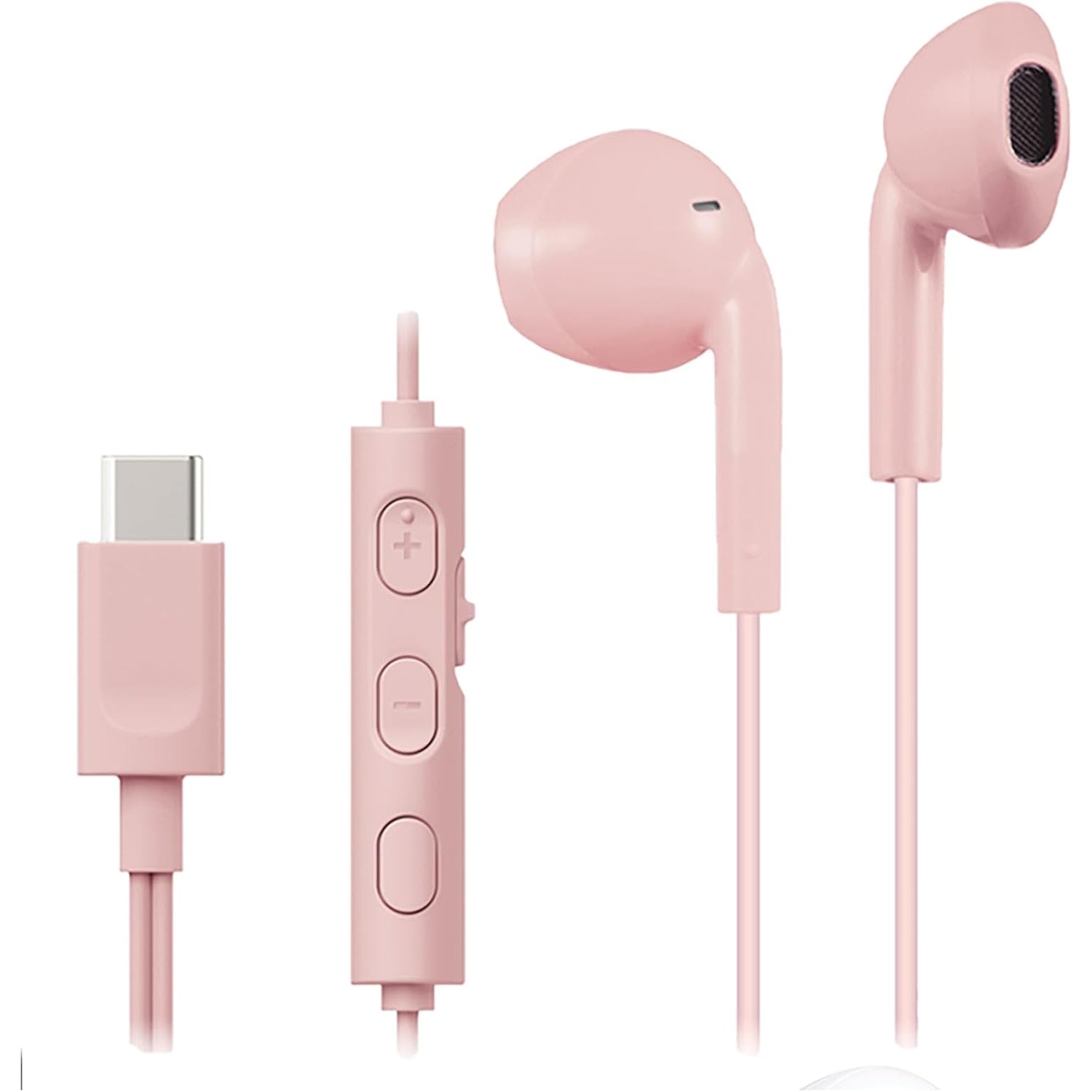 JVC - Écouteurs Intra-Auriculaires USB Type-C avec Microphone et Télécommande Intégré, Rose - Simple Boutique