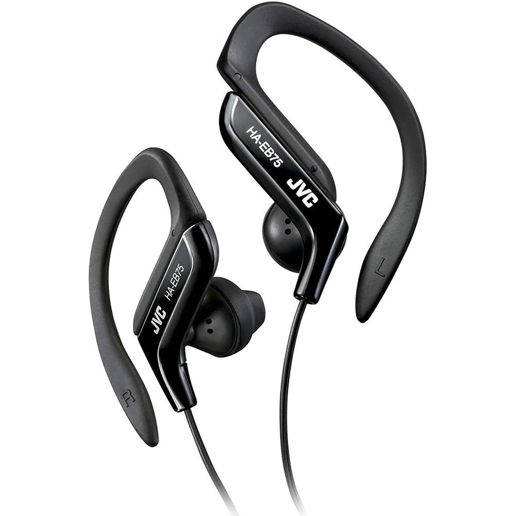 JVC - Écouteurs Intra-Auriculaires de Sport avec Clip d'oreille Réglable, Noir