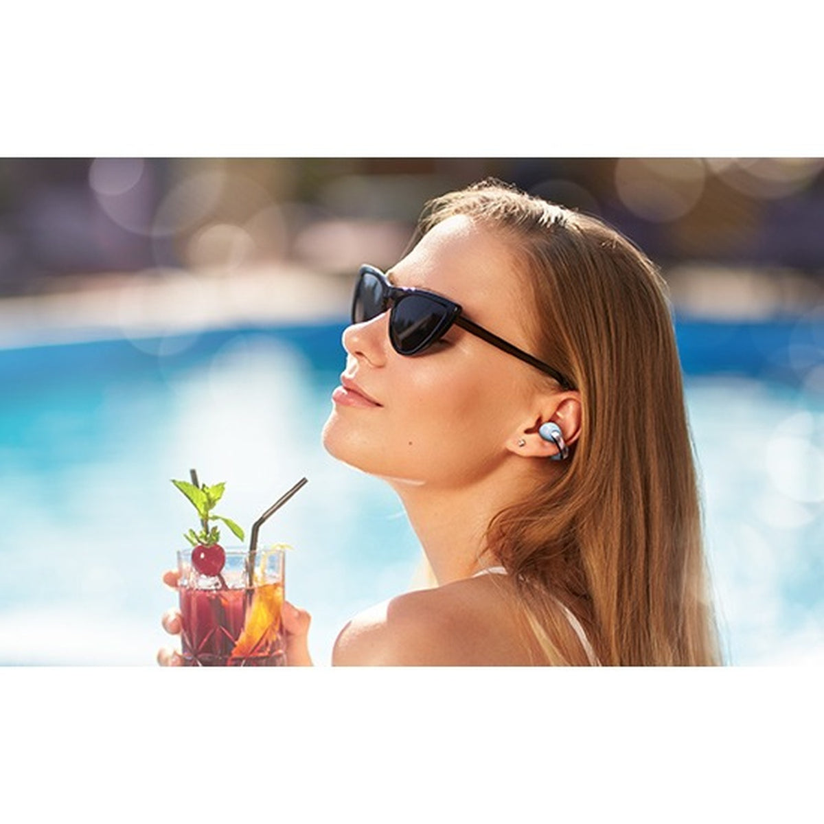 JVC - Écouteurs Nearphones Sans-Fil Édition Perle avec Boitier de Recharge et Microphone Intégré, Bleu Éternel - Simple Boutique