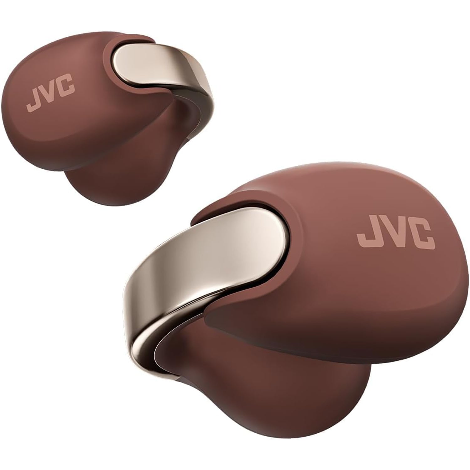 JVC - Écouteurs Nearphones Sans-Fil avec Boitier de Recharge et Microphone Intégré, Bordeaux - Simple Boutique