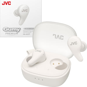 JVC - Écouteurs Sans Fil Gumy Premium Bluetooth ANC, 26H Autonomie, Blanc Coconut - HA-A23T-W - Simple Boutique
