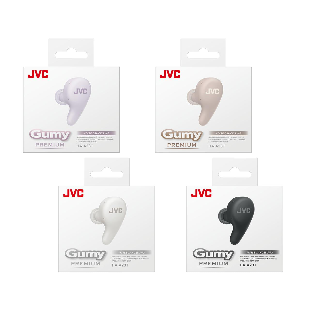 JVC - Écouteurs Sans Fil Gumy Premium Bluetooth ANC, 26H Autonomie, Brun Mocha - HA-A23T-T - Simple Boutique