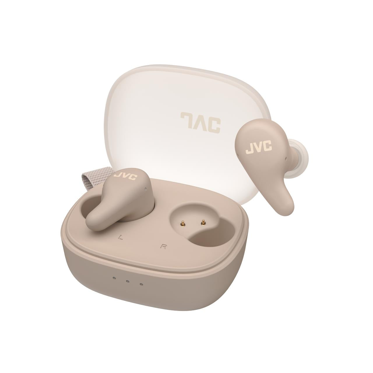 JVC - Écouteurs Sans Fil Gumy Premium Bluetooth ANC, 26H Autonomie, Brun Mocha - HA-A23T-T - Simple Boutique