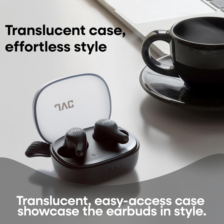 JVC - Écouteurs Sans Fil Gumy Premium Bluetooth ANC, 26H Autonomie, Noir Olive - HA-A23T-B - Simple Boutique