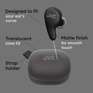 JVC - Écouteurs Sans Fil Gumy Premium Bluetooth ANC, 26H Autonomie, Noir Olive - HA-A23T-B - Simple Boutique