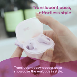 JVC - Écouteurs Sans Fil Gumy Premium Bluetooth ANC, 26H Autonomie, Yogourt au Raisin Violet - HA-A23T-V - Simple Boutique