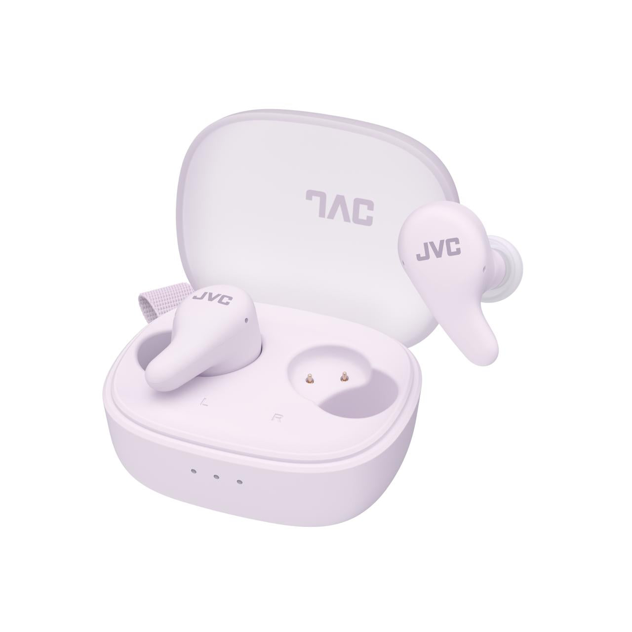 JVC - Écouteurs Sans Fil Gumy Premium Bluetooth ANC, 26H Autonomie, Yogourt au Raisin Violet - HA-A23T-V - Simple Boutique