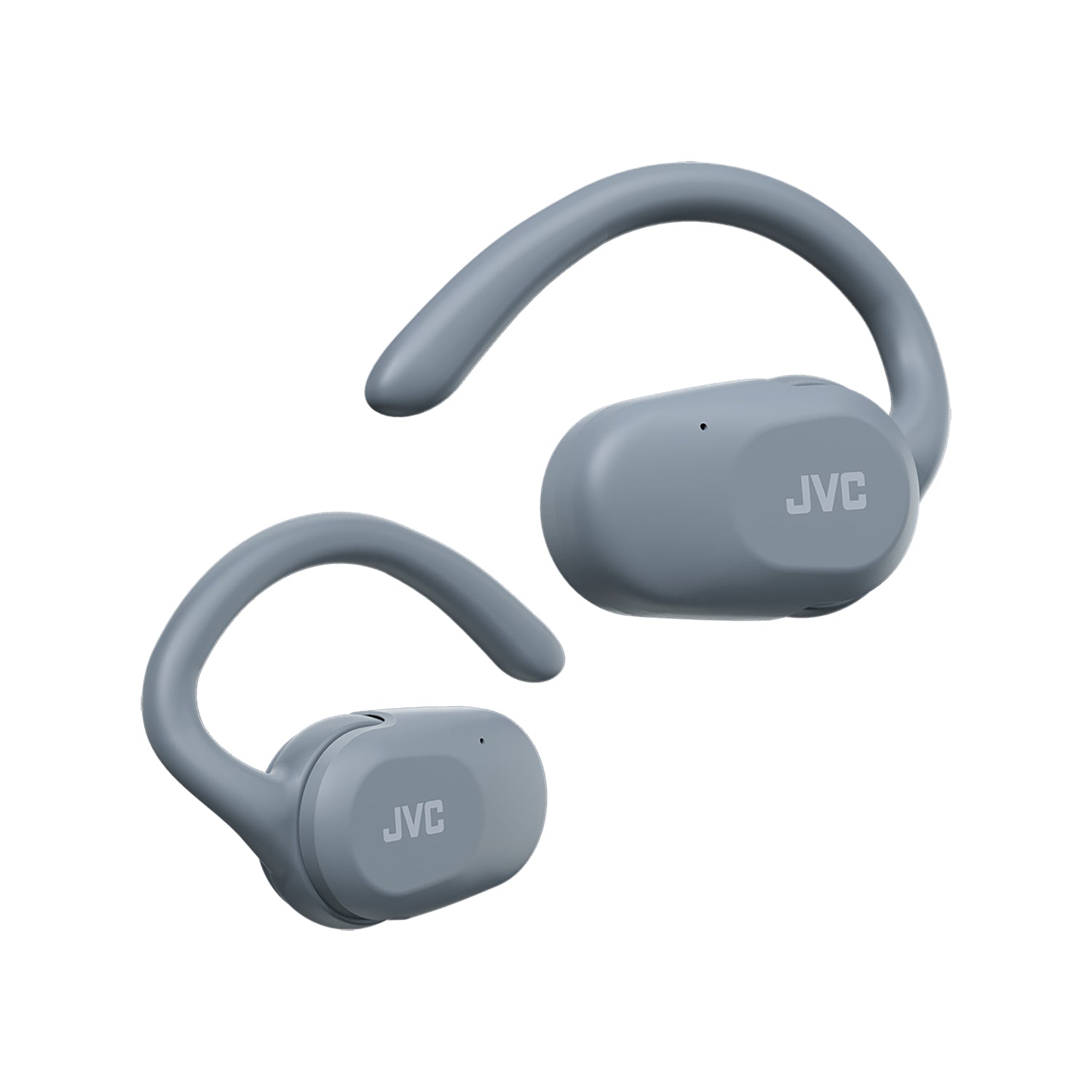 JVC - Écouteurs Sans Fil à Oreille Ouverte Nearphones avec Boitier de Reacharge, Bleu - Simple Boutique