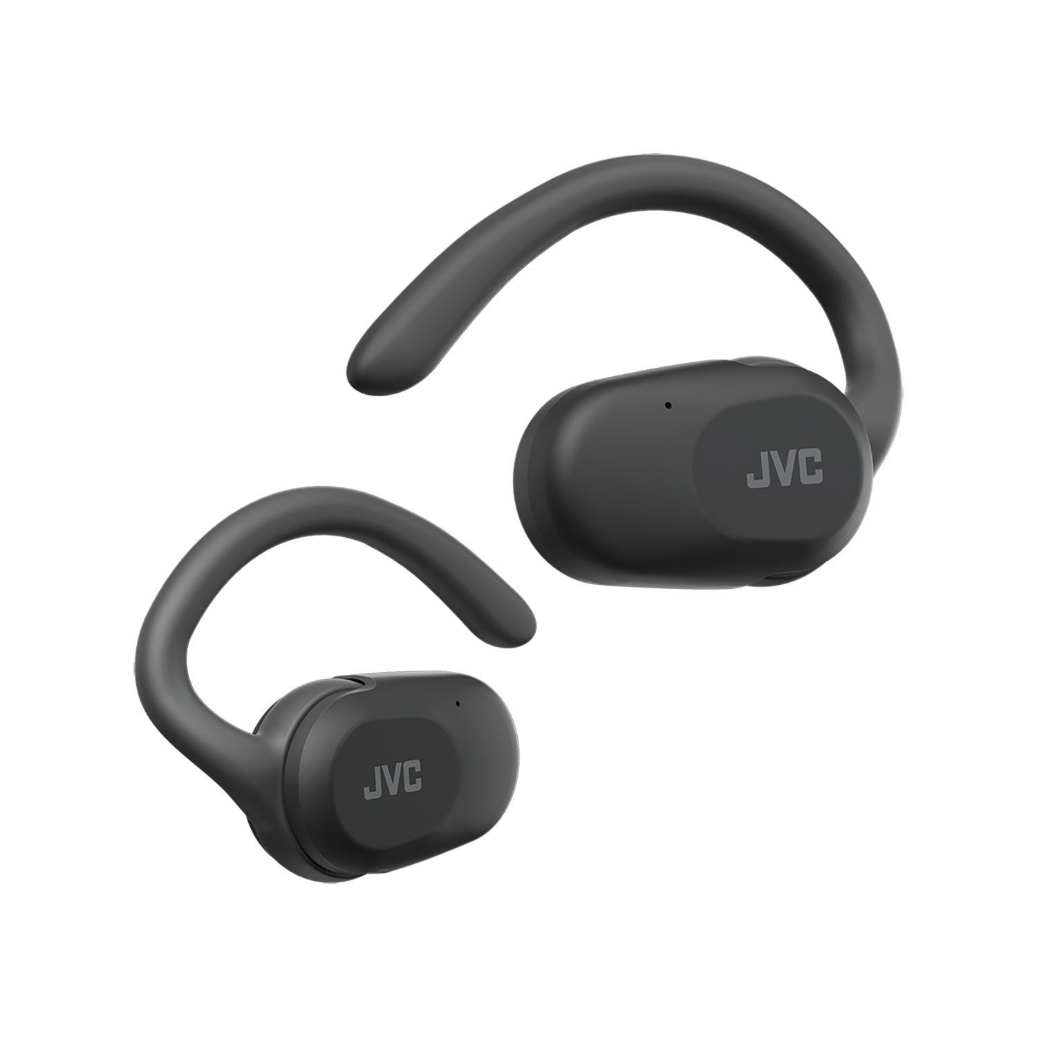 JVC - Écouteurs Sans Fil à Oreille Ouverte Nearphones avec Boitier de Reacharge, Noir - Simple Boutique