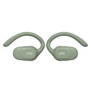 JVC - Écouteurs Sans Fil à Oreille Ouverte Nearphones avec Boitier de Reacharge, Vert - Simple Boutique