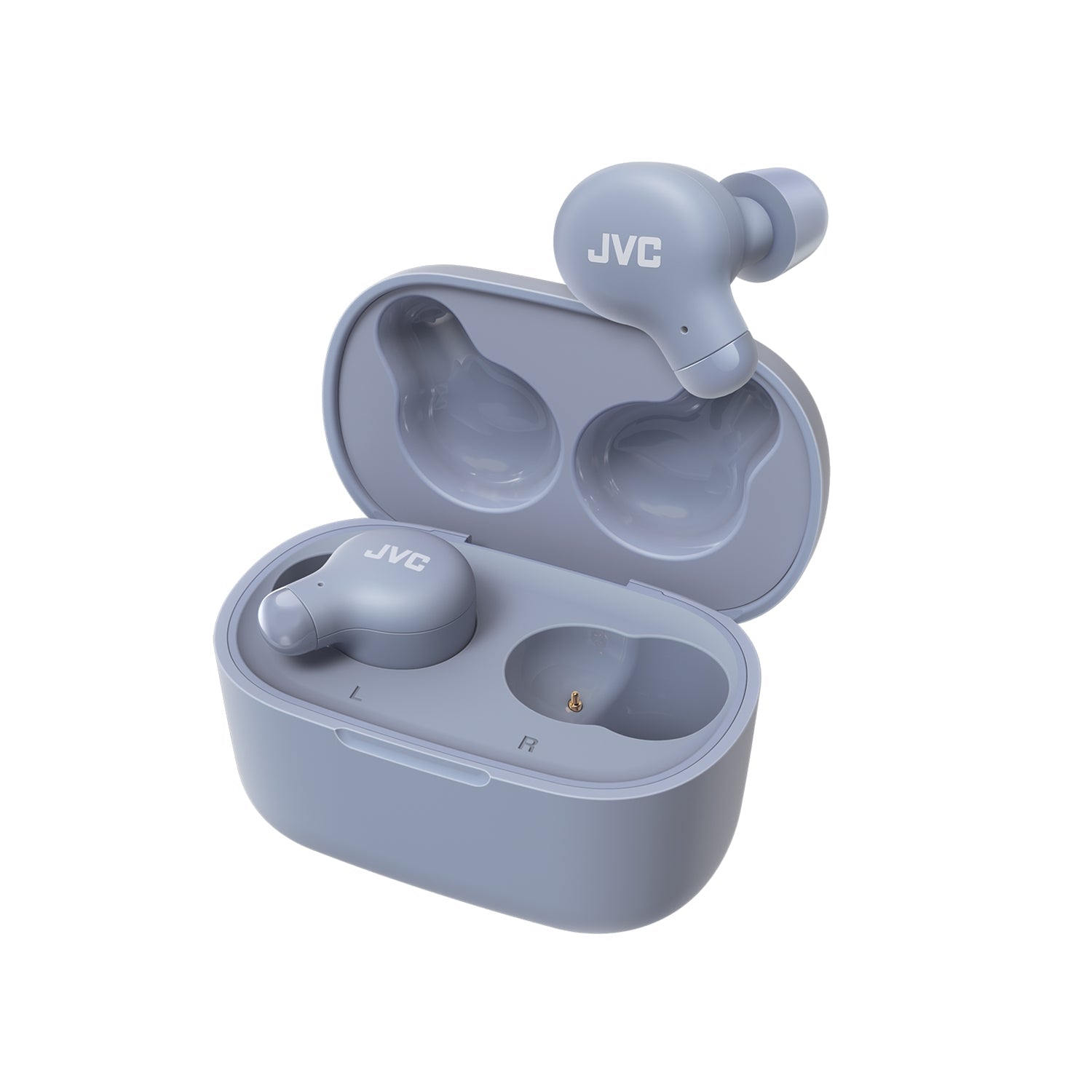 JVC HA-A18T-A - Écouteurs Intra-Auriculaires Marshmallow, Bluetooth 5.3, Avec Boitier de Racharge et Commandes Tactiles, Bleu - Simple Boutique