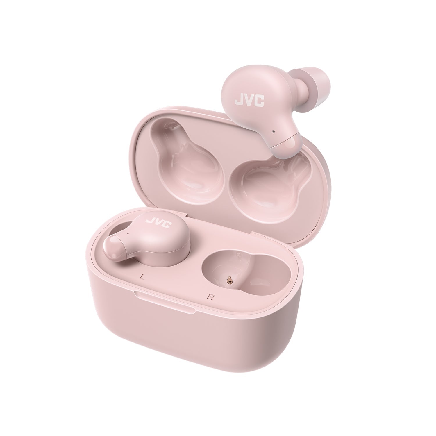 JVC HA-A18T-P - Écouteurs Intra-Auriculaires Marshmallow, Bluetooth 5.3, Avec Boitier de Racharge et Commandes Tactiles, Rose - Simple Boutique