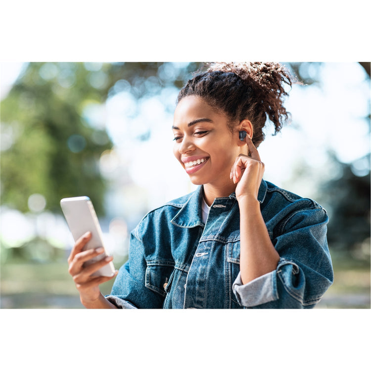 JVC HA-A25T-B - Écouteurs Intra-Auriculaire Marshmallow avec Suppression du Bruit, Bluetooth 5.3, Boitier de Recharge et Commandes Tactiles, Noir - Simple Boutique