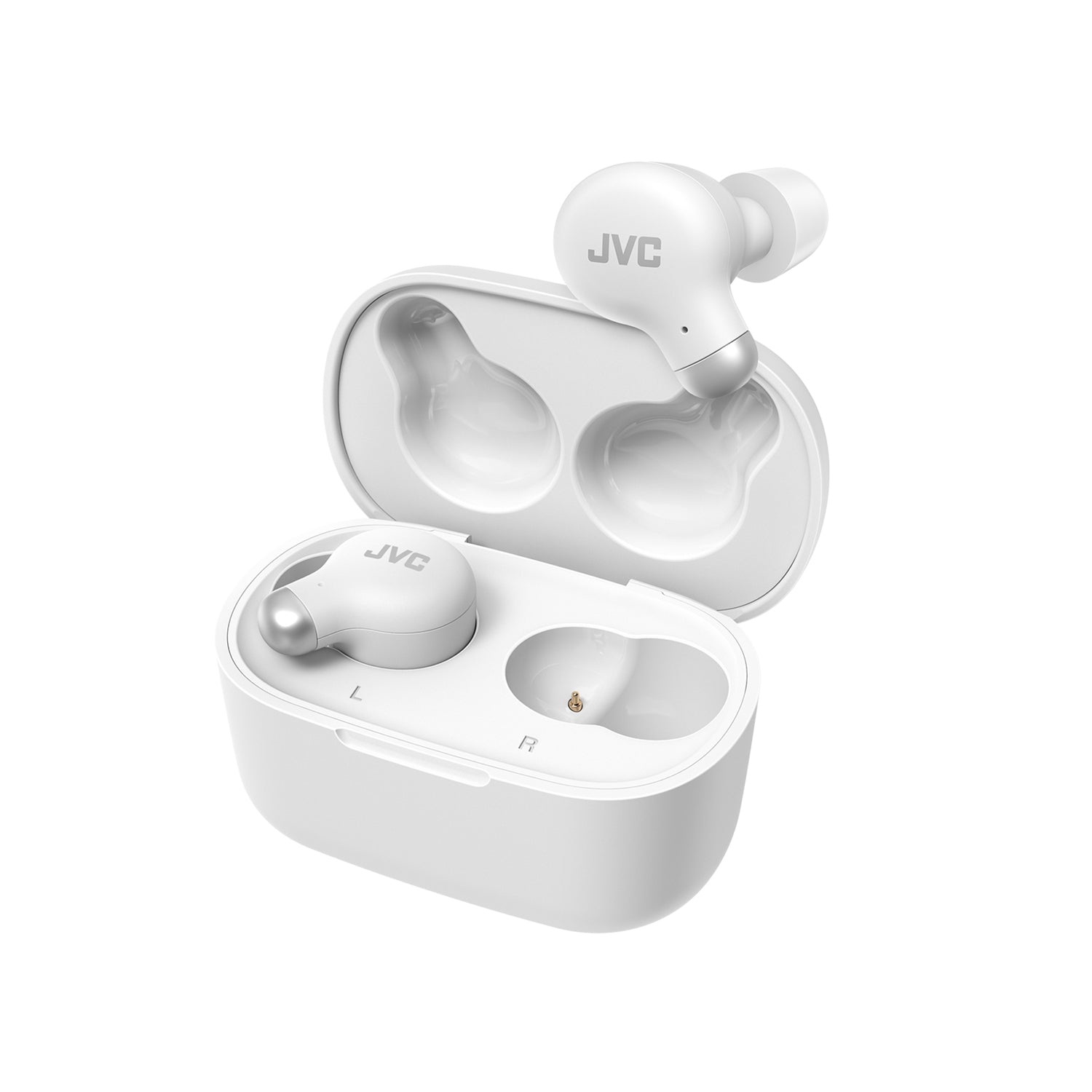 JVC HA-A25T-W - Écouteurs Intra-Auriculaire Marshmallow avec Suppression du Bruit, Bluetooth 5.3, Boitier de Recharge et Commandes Tactiles, Blanc - Simple Boutique