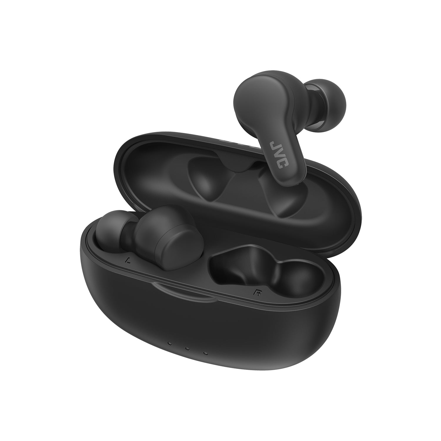 JVC HA-A7T2-B - Écouteurs Intra-Auriculaires Gumy, Bluetooth 5.3, Boitier de Recharge et Commandes Tactiles, Noir - Simple Boutique