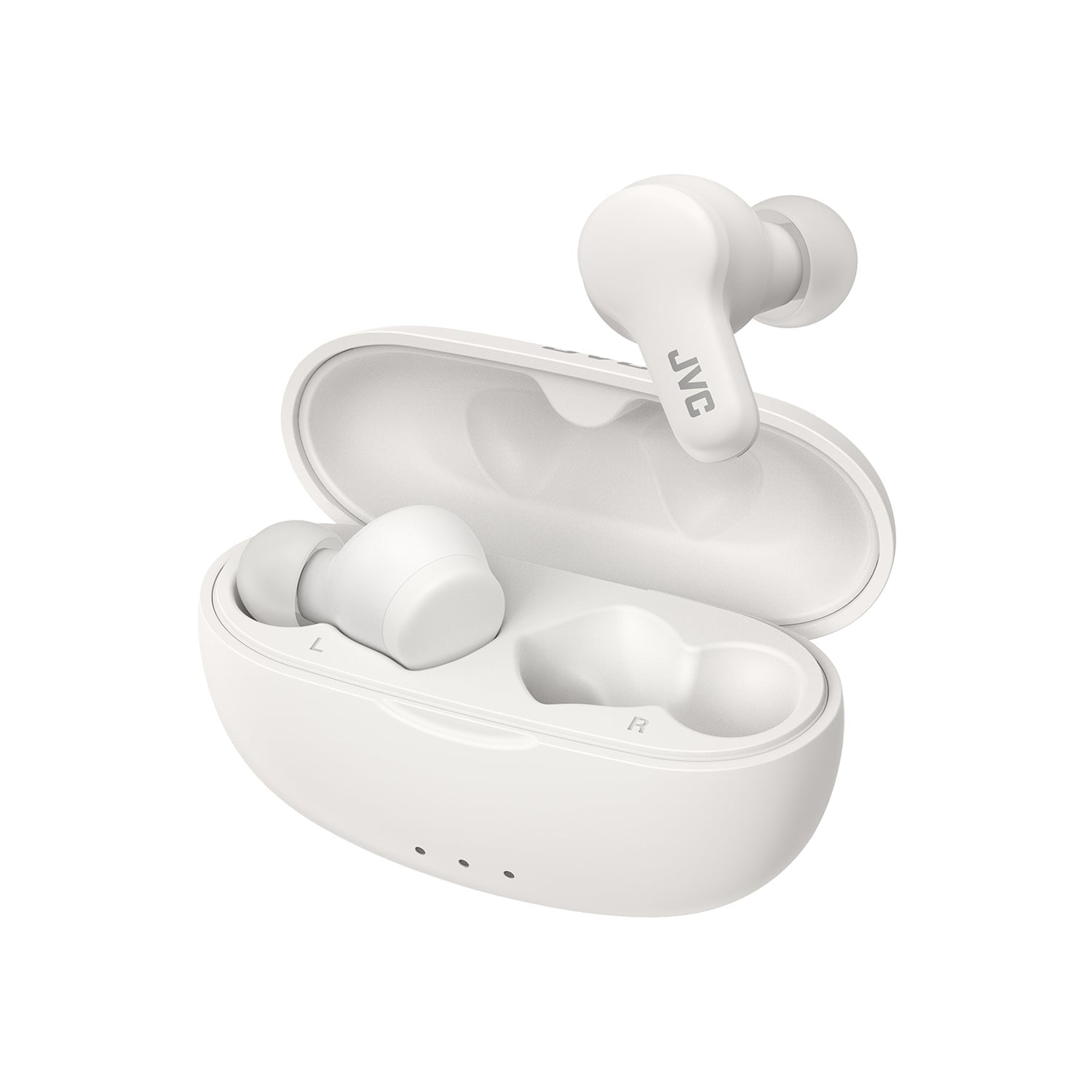 JVC HA-A7T2-W - Écouteurs Intra-Auriculaires Gumy, Bluetooth 5.3, Boitier de Recharge et Commandes Tactiles, Blanc - Simple Boutique