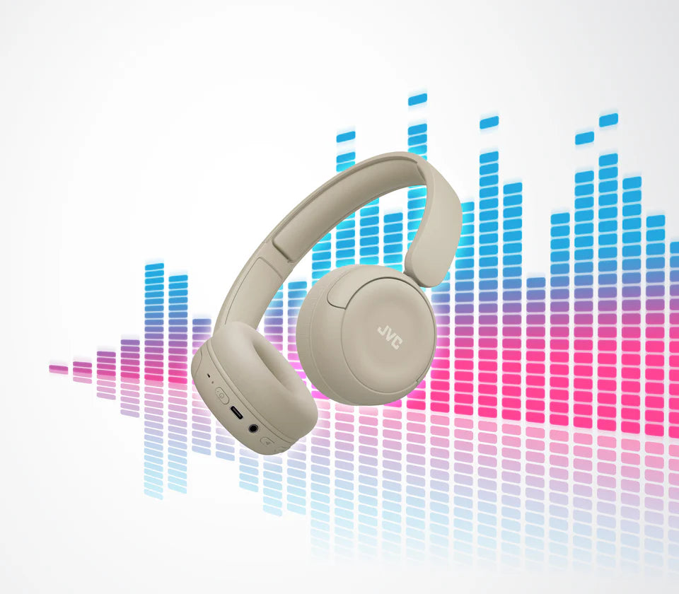 JVC HA-S59W-C Écouteurs Sans Fil Bluetooth 5.4 – Beige Mat – Autonomie 50 h, Design Ergonomique - Simple Boutique