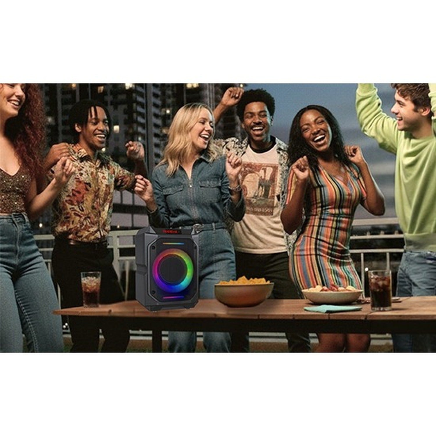 JVC - Haut-Parleur de Fête Sans-Fil Kaboom 45 W, Woofer 6,5 po, Karaoké, Éclairage DEL, IPX5, Noir - Simple Boutique