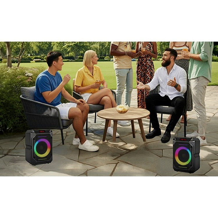 JVC - Haut-Parleur de Fête Sans-Fil Kaboom 45 W, Woofer 6,5 po, Karaoké, Éclairage DEL, IPX5, Noir - Simple Boutique