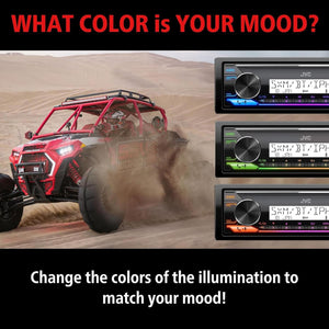 JVC KW-X38MBS – Récepteur Marine Bluetooth, IPX5, SiriusXM Ready, Commande iPod/iPhone, Écran LCD 2 Lignes - Simple Boutique