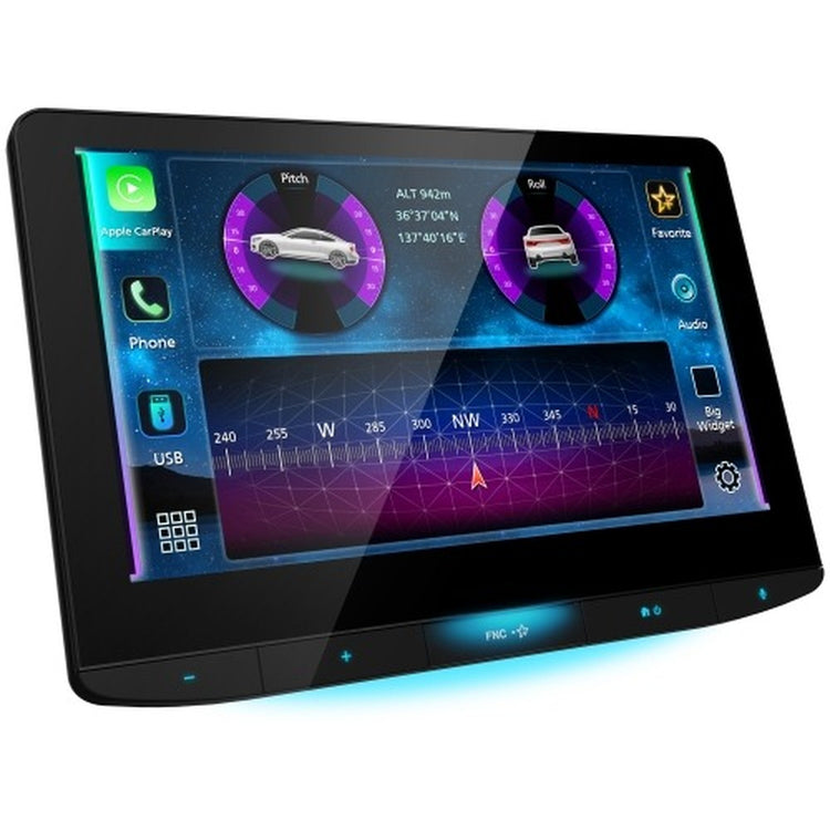 JVC - Récepteur Multimédia Numérique avec Écran Flottant HD de 10,1 po, Apple CarPlay et Android Auto Sans Fil, Pour Voiture, Noir - Simple Boutique