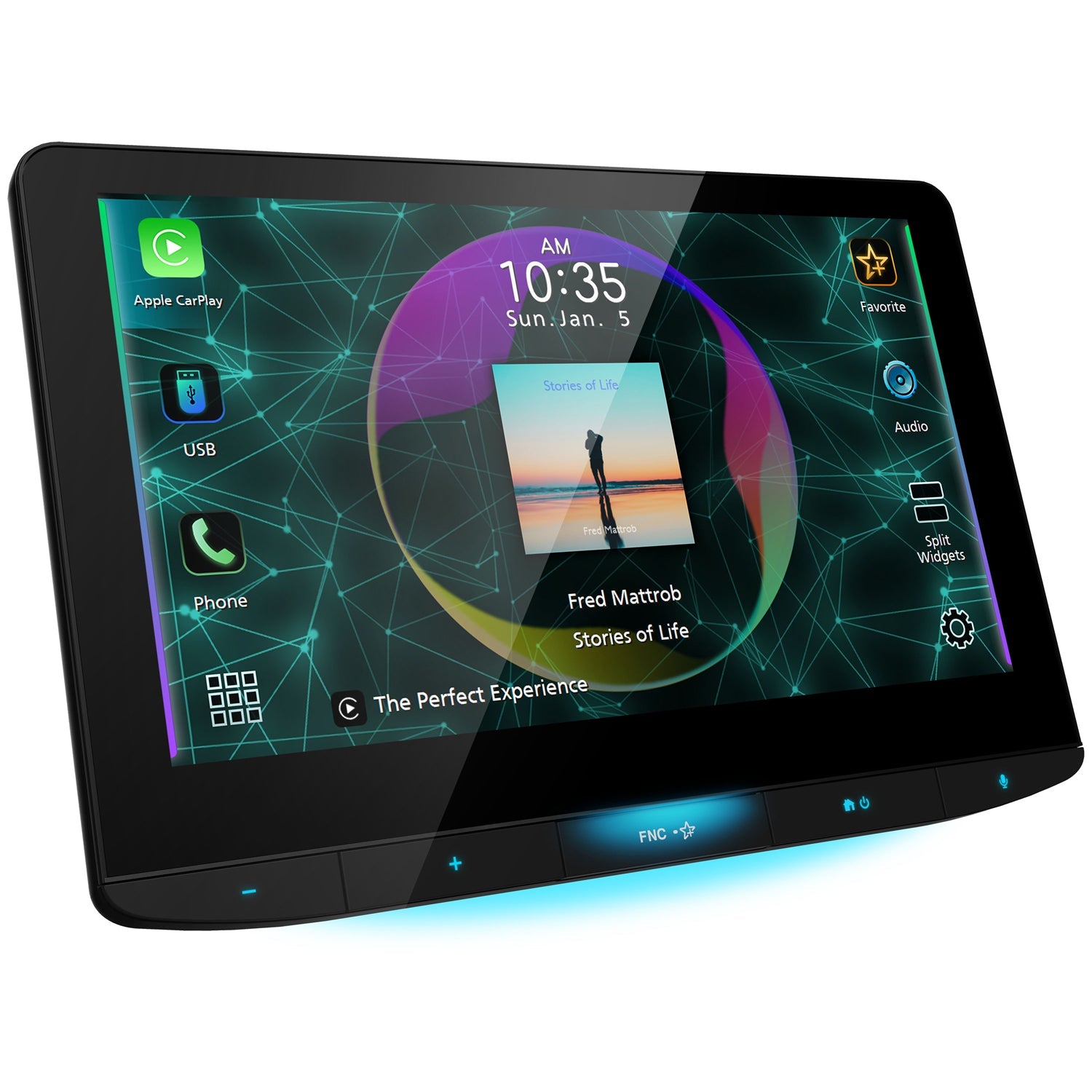 JVC - Récepteur Multimédia Numérique avec Écran Tactile de 10.1", Bluetooth 5.0, Pour Voiture, Noir - Simple Boutique