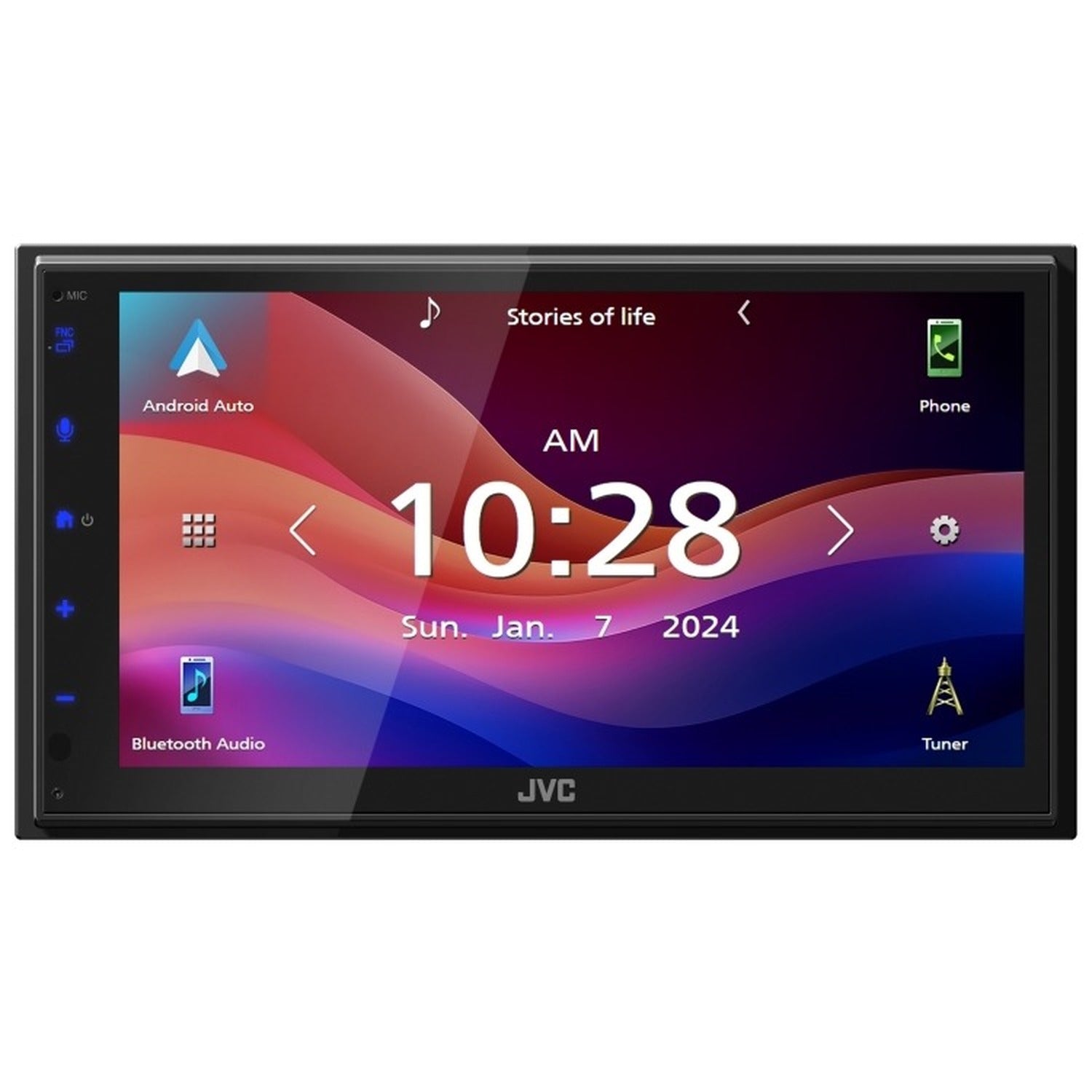 JVC - Récepteur Multimédia Numérique avec Écran Tactile de 6,8 po, Apple CarPlay et Android Auto, Bluetooth, Pour Voiture, Noir - Simple Boutique