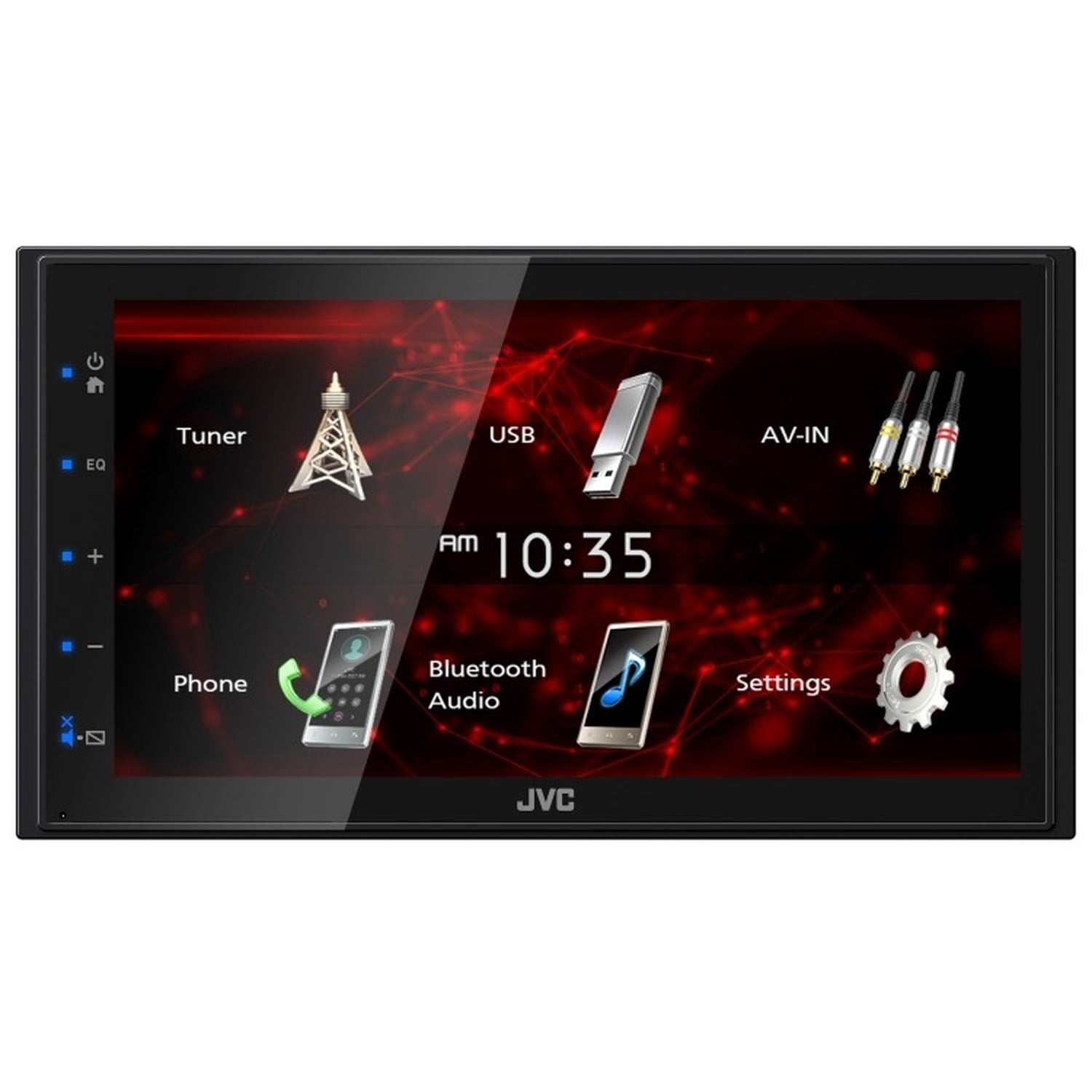 JVC - Récepteur Multimédia Numérique avec Écran Tactile de 6,8 po, Mise en Miroir USB Android, Bluetooth, Pour Voiture, Noir - Simple Boutique