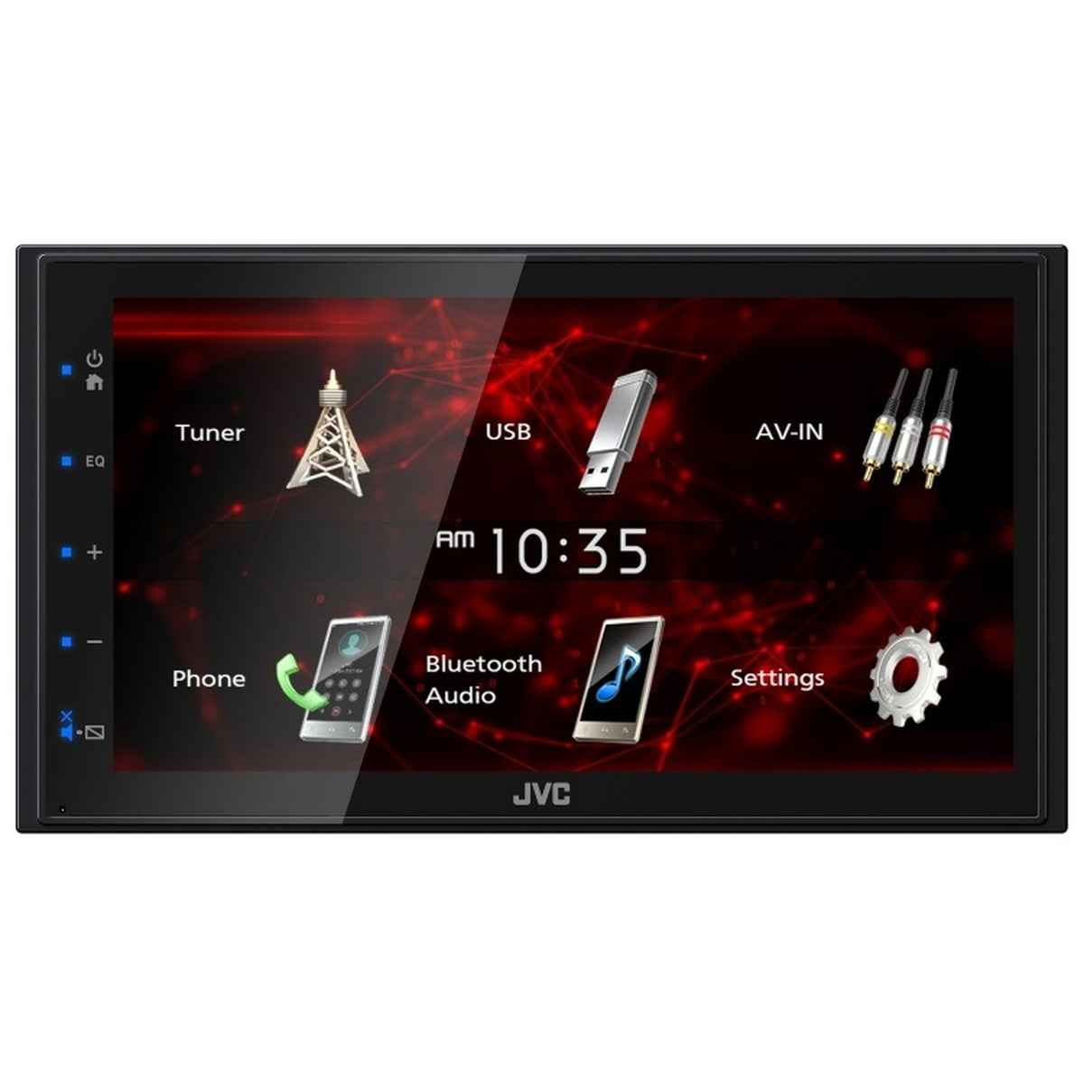 JVC - Récepteur Multimédia Numérique avec Écran Tactile de 6,8 po, Mise en Miroir USB Android, Bluetooth, Pour Voiture, Noir - Simple Boutique