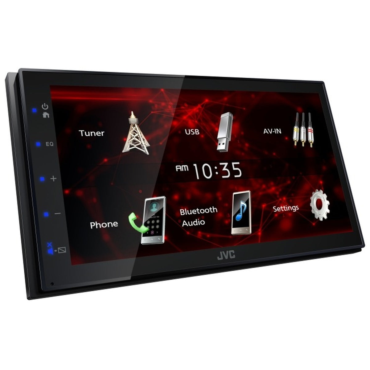 JVC - Récepteur Multimédia Numérique avec Écran Tactile de 6,8 po, Mise en Miroir USB Android, Bluetooth, Pour Voiture, Noir - Simple Boutique