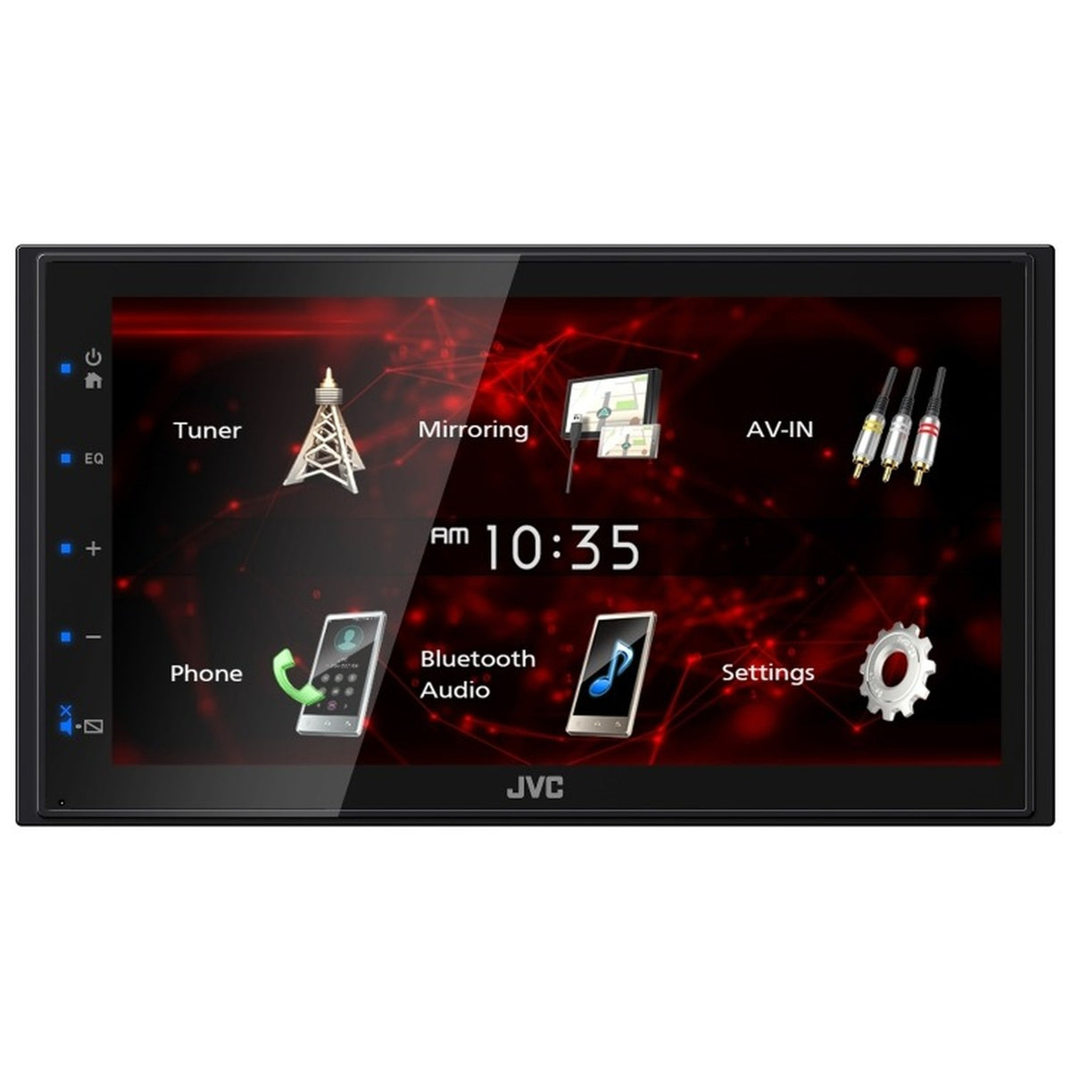 JVC - Récepteur Multimédia Numérique avec Écran Tactile de 6,8 po, Mise en Miroir USB Android, Bluetooth, Pour Voiture, Noir - Simple Boutique