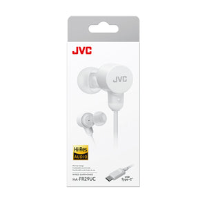JVC - Wired In-Ear Headphones, USB-C, High Resolution, Built-in Microphone, Blanc - Simple Boutique