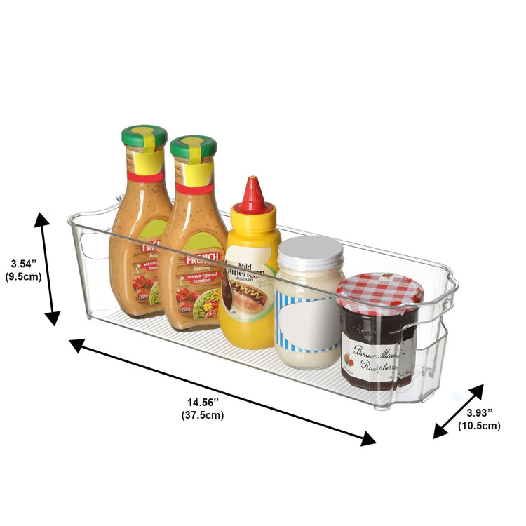 Jessar - Ensemble de 2 Organisateurs de Rangement pour Réfrigérateur ou Congélateur, 37.5 X 10.5 X 9.5cm - Simple Boutique