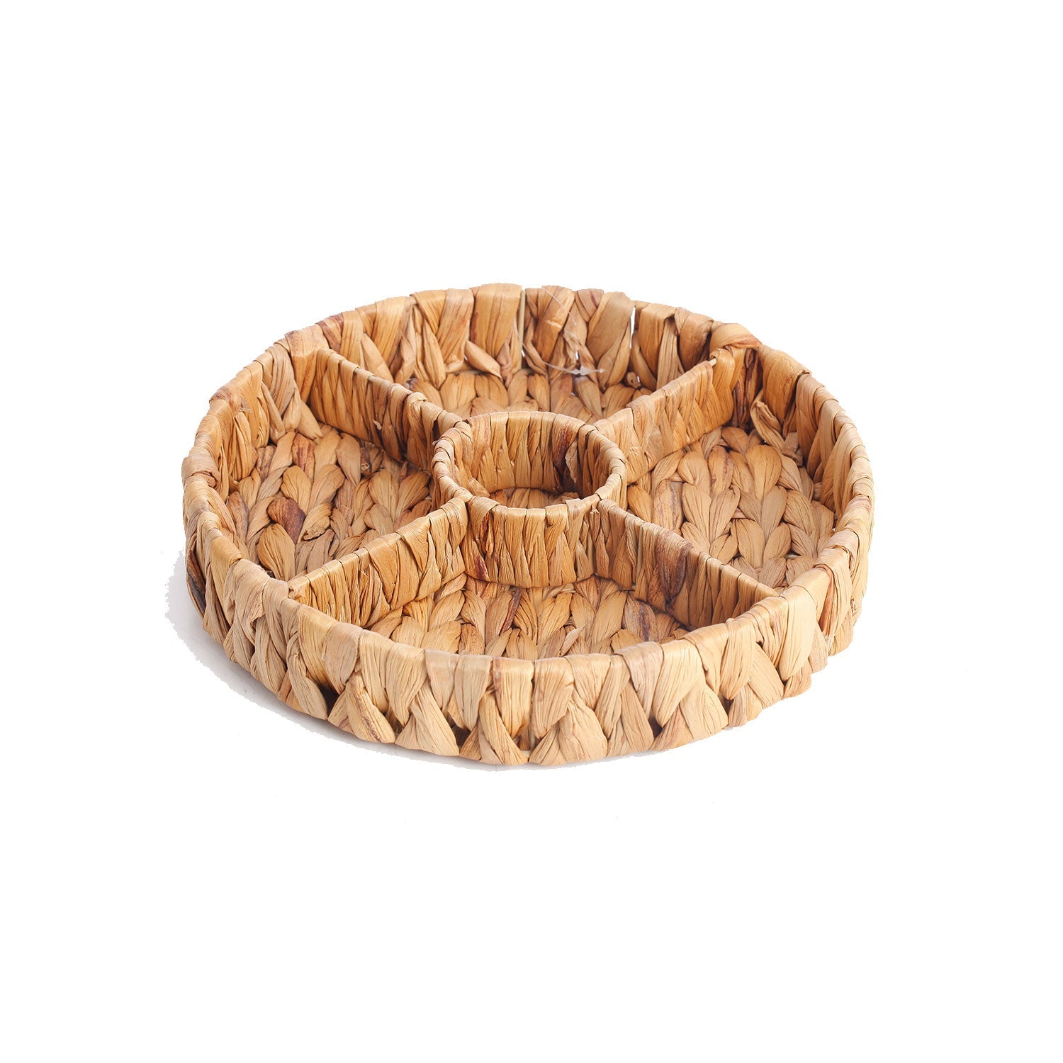 Jessar - Ensemble de 2 Paniers de Rangements à 5 Sections, Fait en Jacinthe d'eau - Simple Boutique