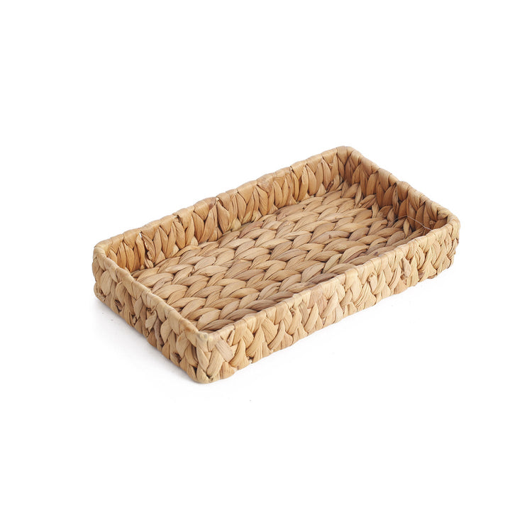 Jessar - Ensemble de 2 Paniers de Rangements à Profil Bas, Fait en Jacinthe d'eau - Simple Boutique