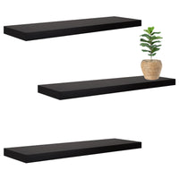 Jessar - Ensemble de 3 Tablettes Flottantes Murales, 31.5" x 9.25" x 1.5" , Noir - Simple Boutique