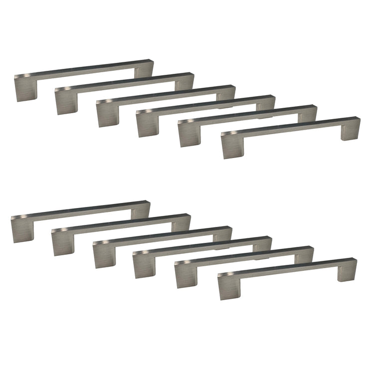 Jessar - Lot de 12 Poignées pour Armoire, 128mm de Hauteur, De la Collection Soho, Argent - Simple Boutique