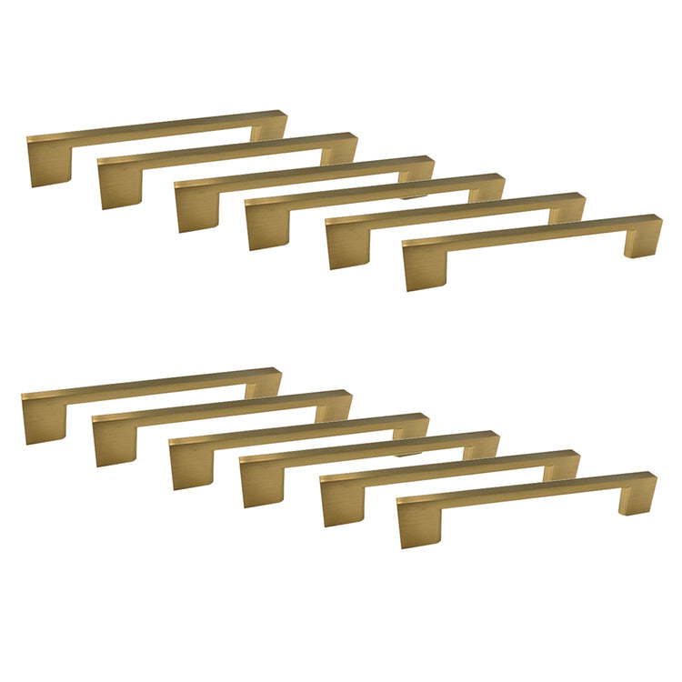 Jessar - Lot de 12 Poignées pour Armoire, 128mm de Hauteur, De la Collection Soho, Doré - Simple Boutique