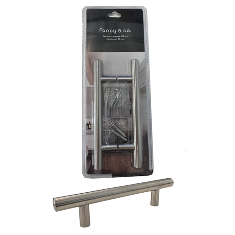 Jessar - Lot de 12 Poignées pour Armoire, 96mm de Hauteur, De la Collection Stanley, Argent - Simple Boutique