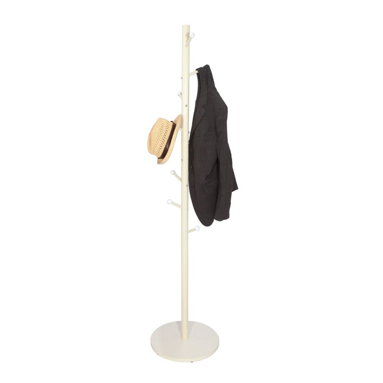 Jessar - Patère/Porte-Manteaux, 40cm x 40cm x 173cm, Blanc - Simple Boutique
