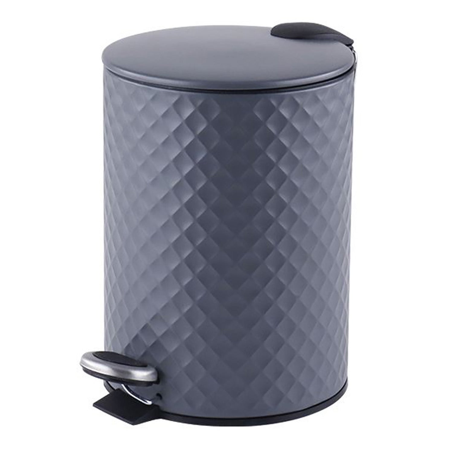 Jessar - Poubelle à Pédale, Capacité de 5 Litres, Fermeture Douce, Gris - Simple Boutique