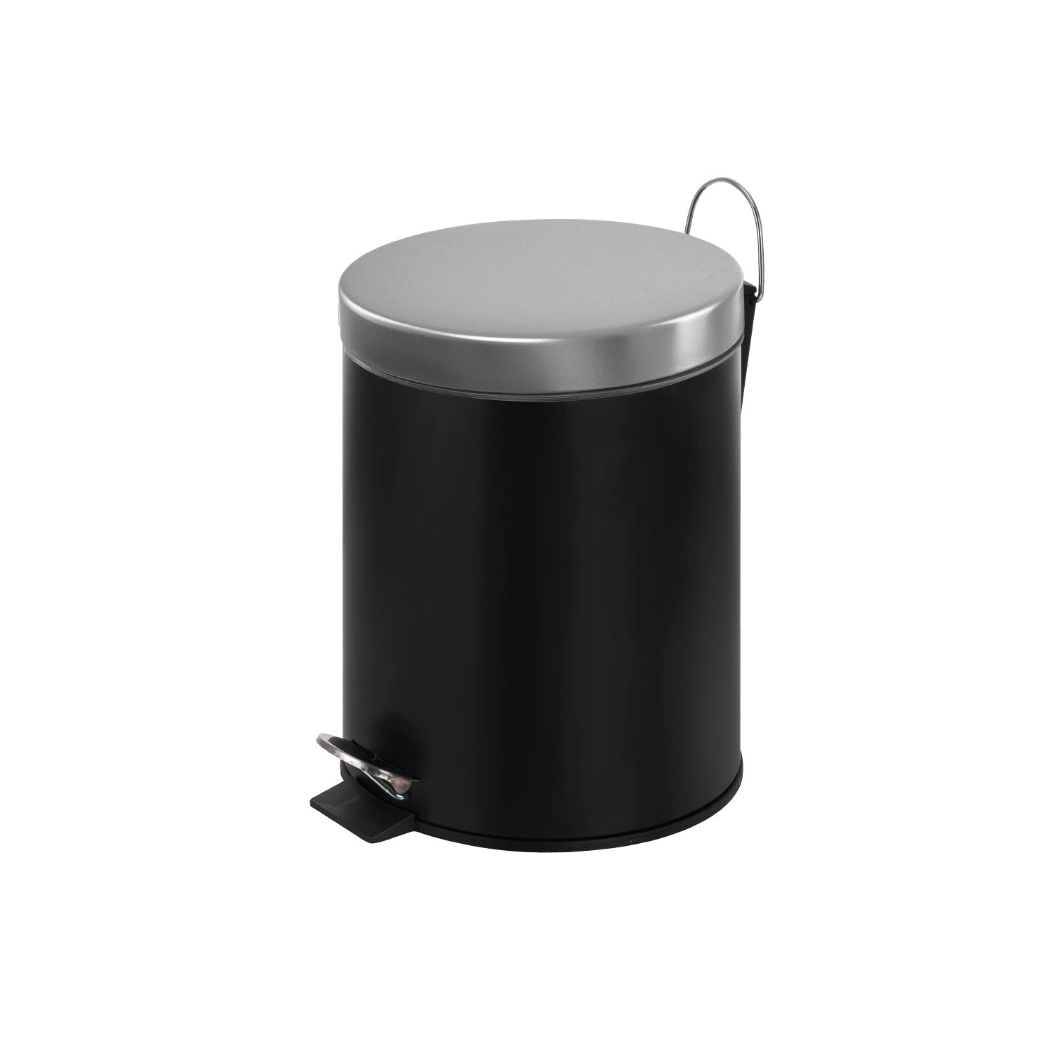 Jessar - Poubelle à Pédale avec Couvercle en Acier Inoxydable, Capacité de 3 Litres, Noir - Simple Boutique