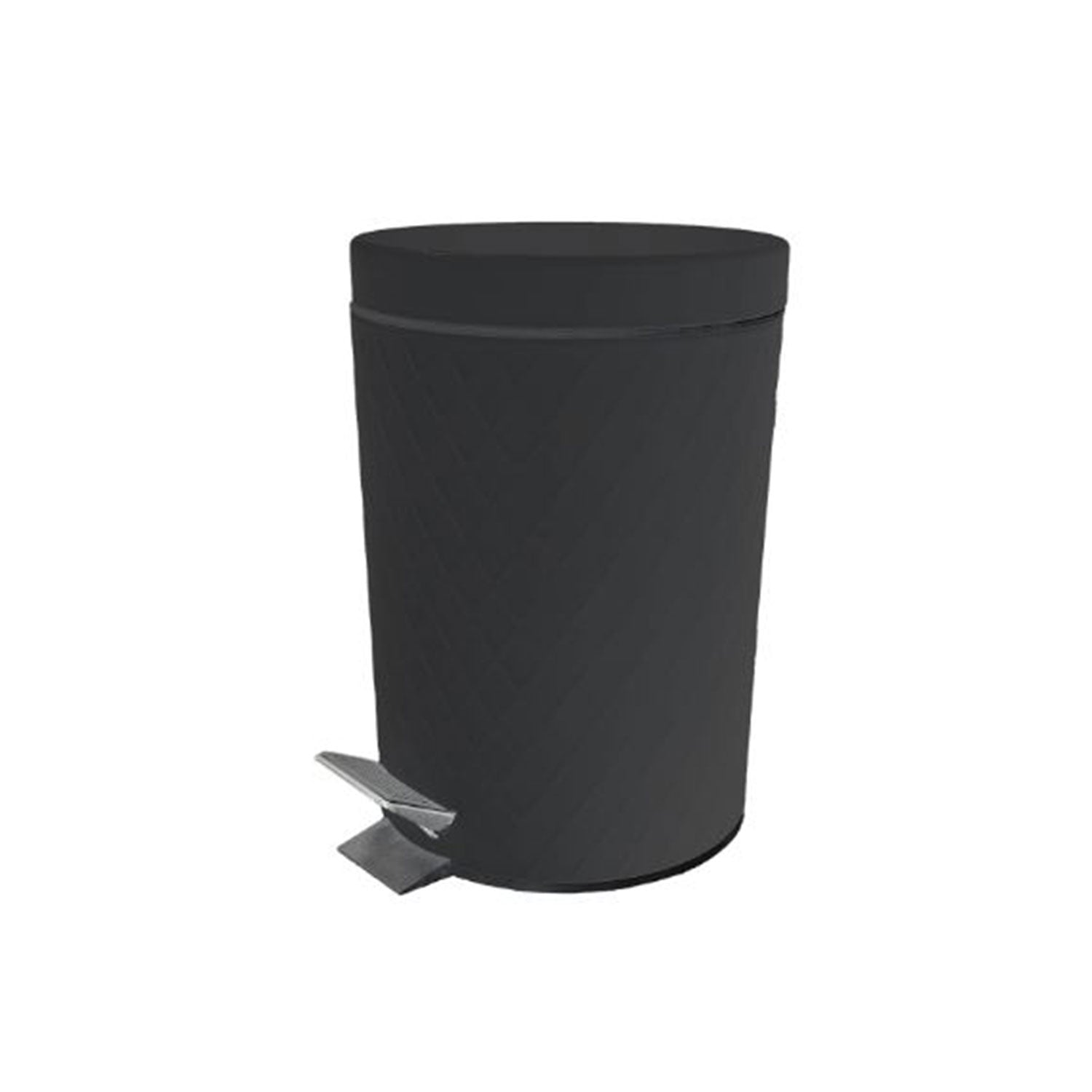 Jessar - Poubelle à Pédale avec Fermeture Amortie, Capacité de 5 Litres, Noir - Simple Boutique