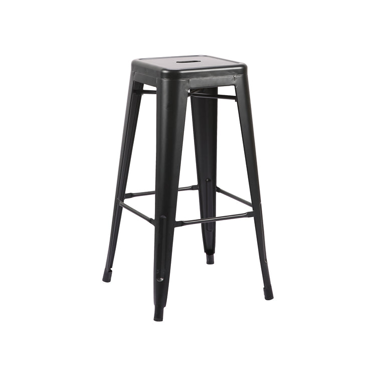 Jessar - Tabourets pour Comptoir de la Collection Baltimore, Ensemble de 4, Noir - Simple Boutique