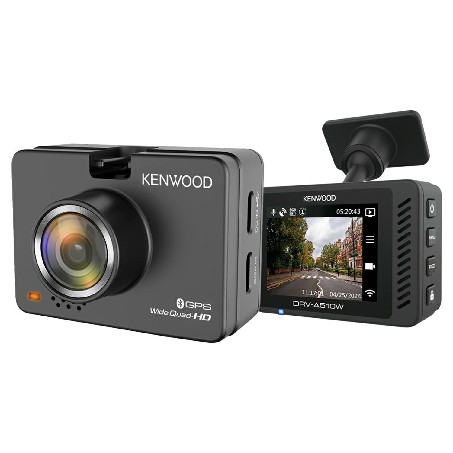 Kenwood - Caméra pour Tableau de Bord/DashCam avec Écran LCD 2", Enregistrement HD 2K et Liaison Sans Fil - Simple Boutique