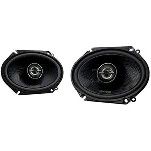 Kenwood - Haut-Parleurs de Voiture Ovales de 6 x 8 po à 2 Voies, Série Performance, 360 W, la Paire, Noir - Simple Boutique