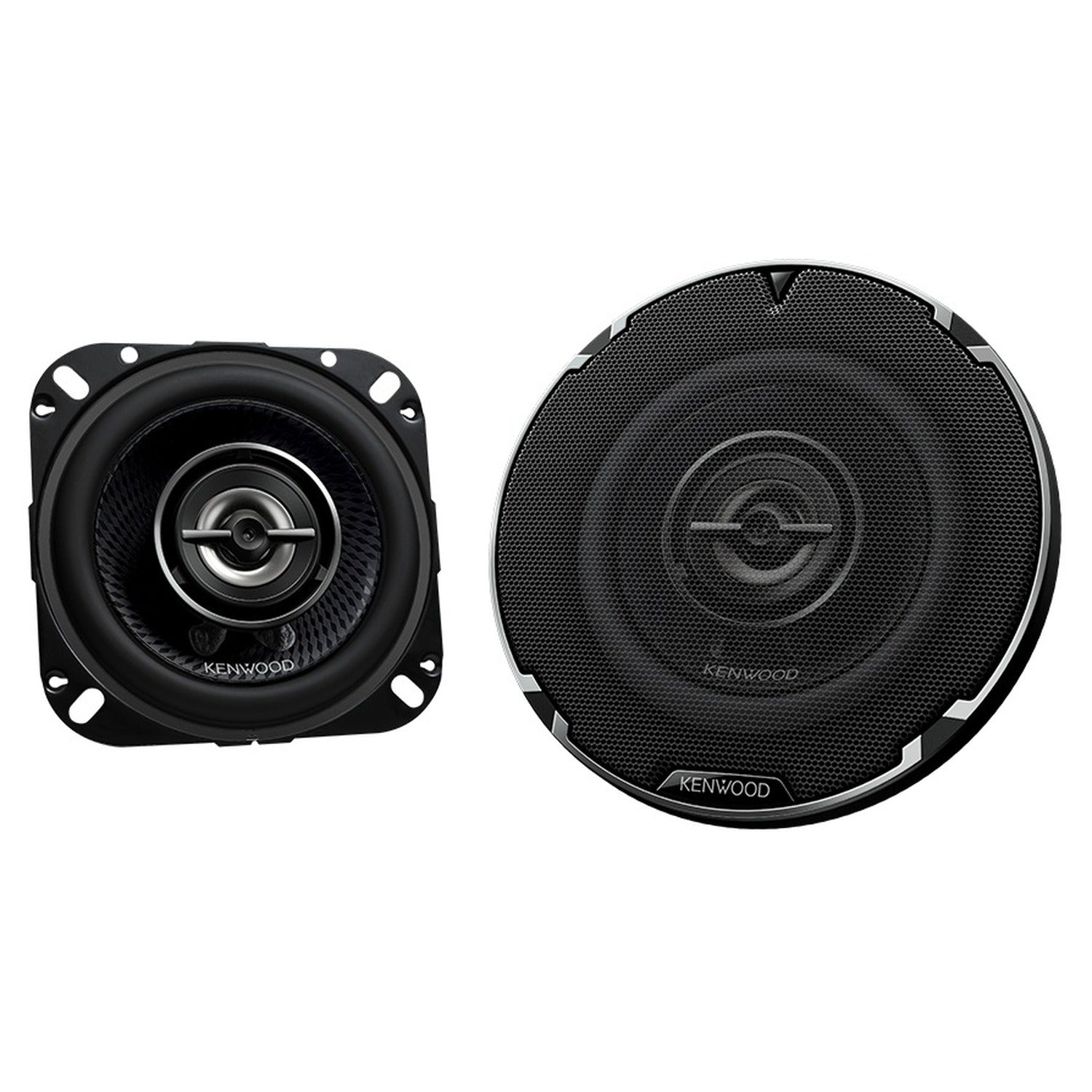 Kenwood - Haut-Parleurs de Voiture Ronds de 4 po à 2 Voies, Série Performance, 240 W, la Paire, Noir - Simple Boutique