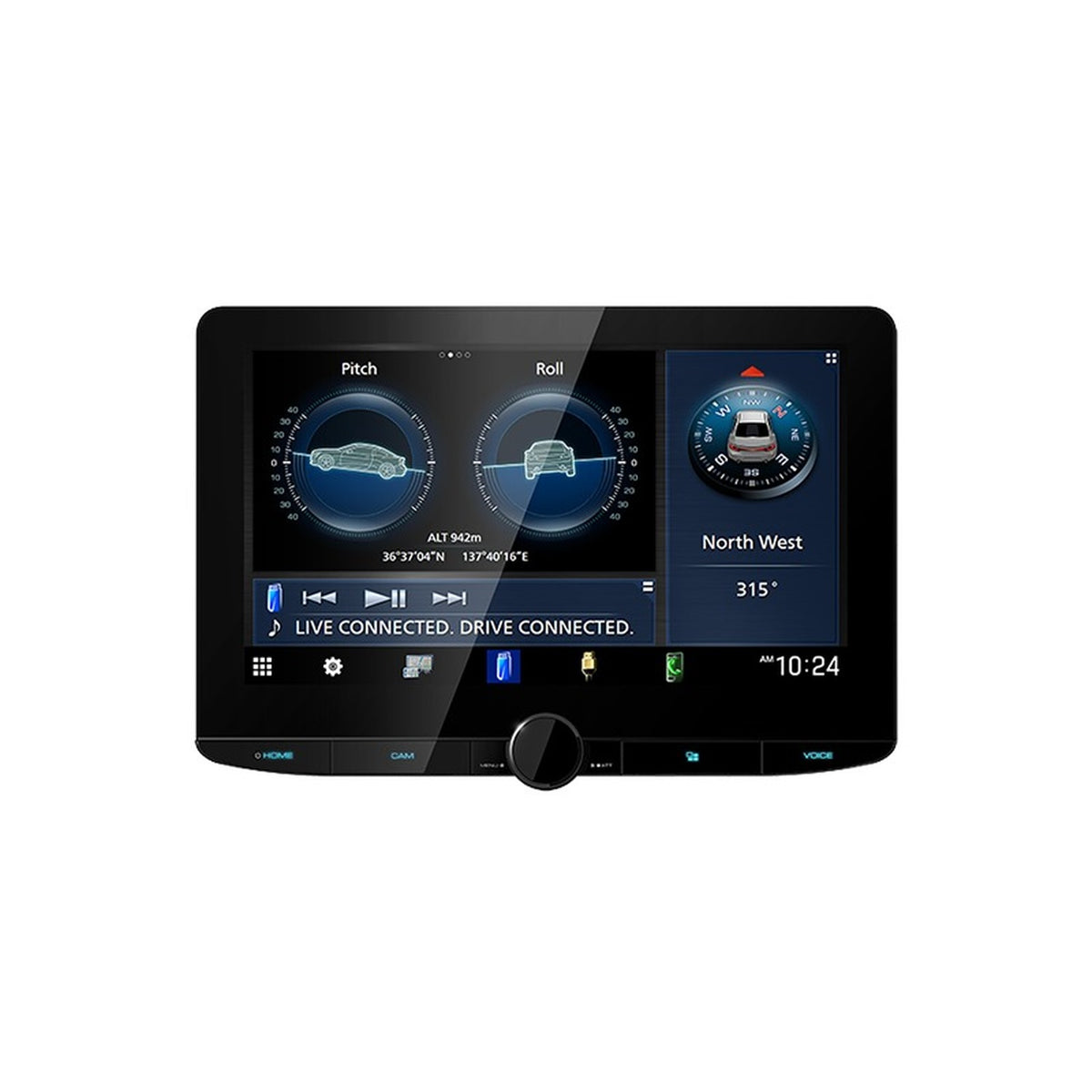 Kenwood - Récepteur Multimédia Numérique avec Écran Flottant HD de 10,1 po, Apple CarPlay et Android Auto Sans Fil, Pour Voiture, Noir - Simple Boutique