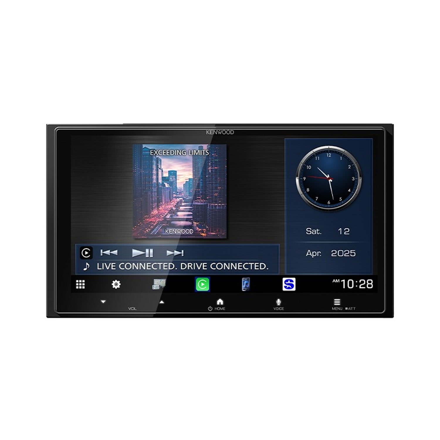Kenwood - Récepteur Multimédia Numérique avec Écran HD de 6,92 po, Apple CarPlay et Android Auto Sans Fil, HDMI, Pour Voiture, Noir - Simple Boutique
